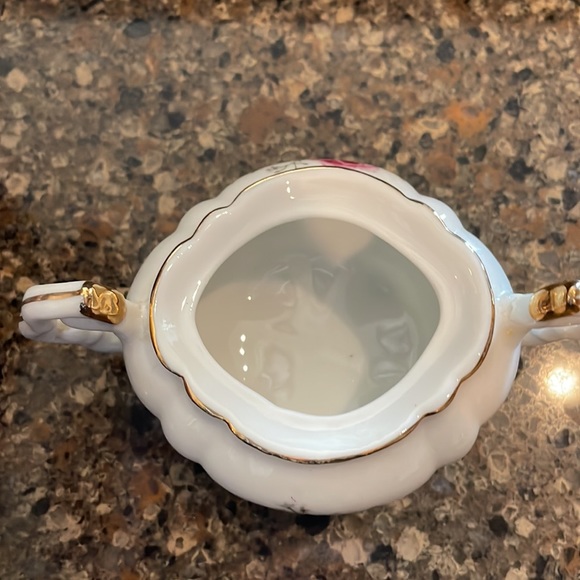 Vintage Lefton Rose Chintz Miniature Cream and Sugar set Pink Gold Trim Complete - Picture 8 of 13